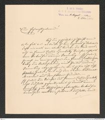 k.k. naturhistorisches Hofmuseum, Intendanzakten 1885-1896 (Hauer), Aktenzahl Z.512/1891, Seite 1